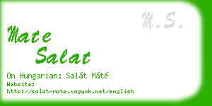 mate salat business card